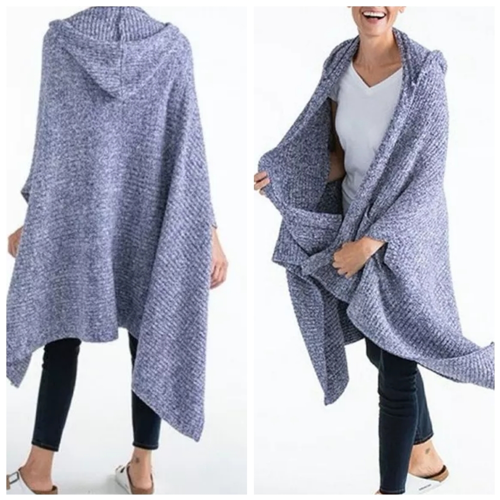 Softies Women’s Marshmallow Hooded Shawl with Arm Slots